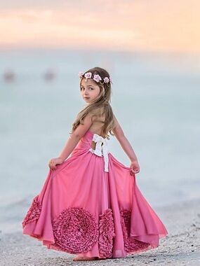 Dollcake Pink Rosette Maxi Gown